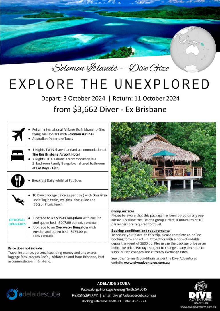 Dive Trips Adelaide Scuba